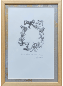 Iassen Ghiuselev Framed Algraphy Alice in Wonderland Ch III Alice and Animals in Circle